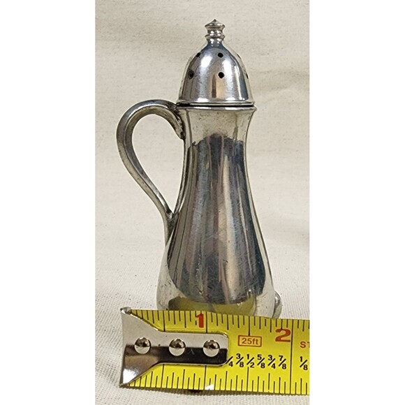 Vintage NS Co Pewter Salt & Pepper Shakers | 1114 | Tripod Footed | 1960s MCM - Picture 9 of 10